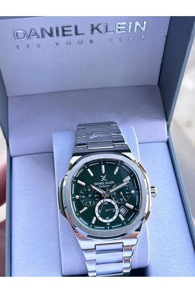 Daniel Klein Special Leather Boxed Steel Cord Internal Functions Active 3 Atm Water Resistant Men's Wrist Watch