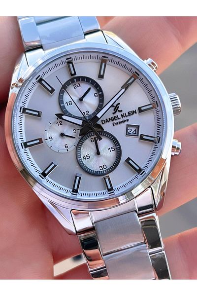 Daniel Klein Special Leather Boxed Steel Cord Internal Functions Active 3 Atm Water Resistant Men's Wrist Watch
