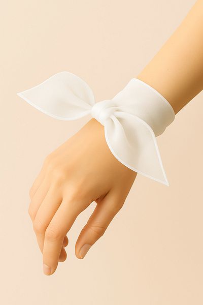 VOOP White Colored Plain Chiffon Scarf Multi-Purpose Accessory 50X50