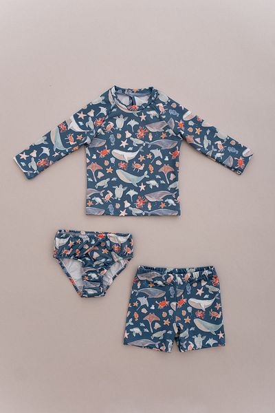 Tuğba Kuğu Uv Protection Long Sleeve Baby Boy Swimsuit