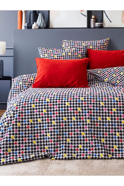 CAQQA Russel 4 Pillow Case Premium Double Duvet Cover Set |   Elastic Sheet