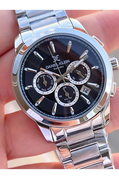 Daniel Klein Special Leather Boxed Steel Cord Internal Functions Active 3 Atm Water Resistant Men's Wrist Watch