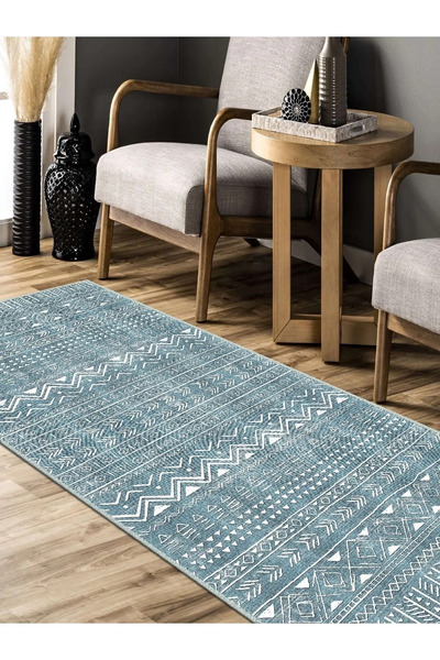 Serteks Modern Dokuma Yolluk Halı Kaymaz Yıkanabilir Salon Oturma Odası Hol A...