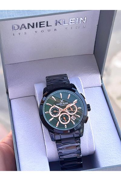 Daniel Klein Special Leather Boxed Steel Cord Internal Functions Active 3 Atm Water Resistant Men's Wrist Watch