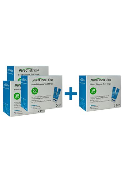 VIVACHEK Pack of 3+1 VivaChek Blood Glucose Test Kits
