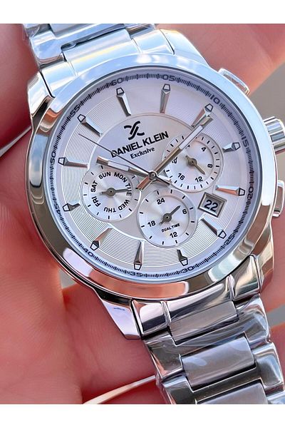 Daniel Klein Special Leather Boxed Steel Cord Internal Functions Active 3 Atm Water Resistant Men's Wrist Watch
