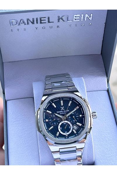 Daniel Klein Special Leather Boxed Steel Cord Internal Functions Active 3 Atm Water Resistant Men's Wrist Watch