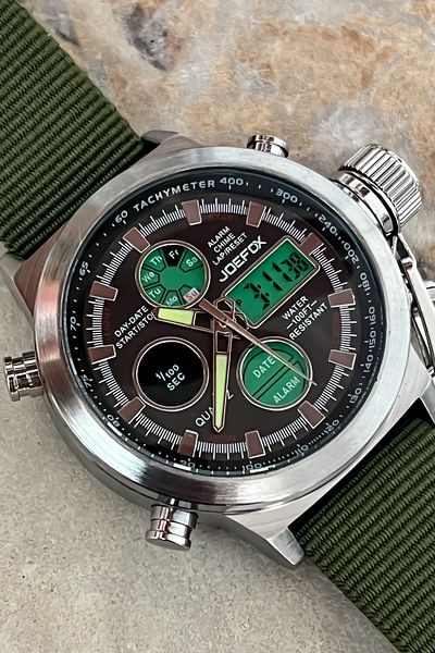 Joefox New Model Silicone Cord Led Light Men's Wrist Watch