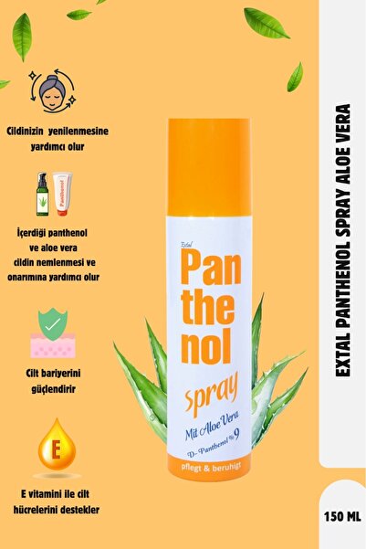 extal Panthenol Spray Mit Aloe Vera Panthenol %9 150 ml