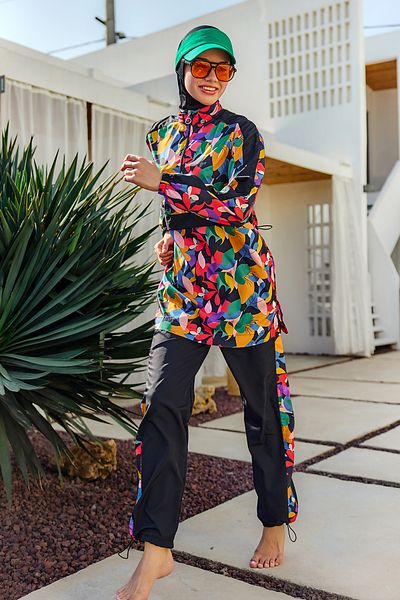 Remsa Mayo R4703 Μοντέλο Full Covered Parachute Hijab Μαγιό - Sariye