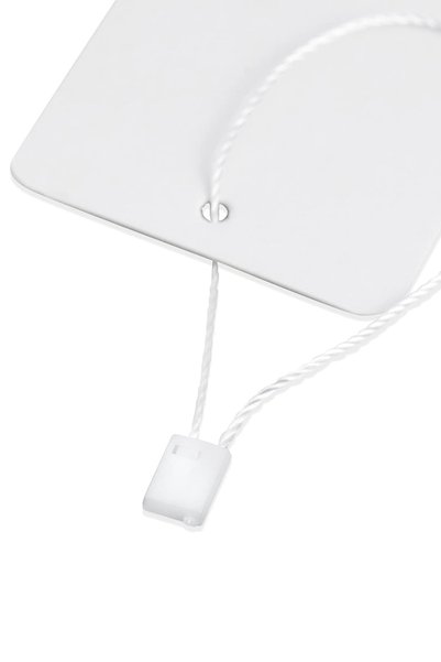 Quun White String Product Labels Shelf Price Tags 50 Pieces 5X9 cm