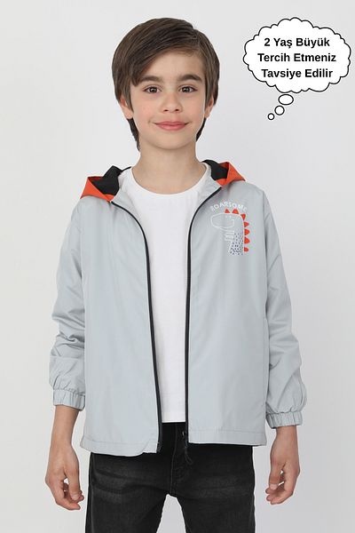ASYAKİDS CLUB Boy's Hooded Pocket Lined Seasonal Raincoat