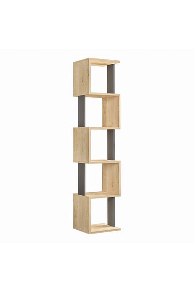 Mourah Home Mourah Home Piri Modern Bookcase Display Unit Oak Grey