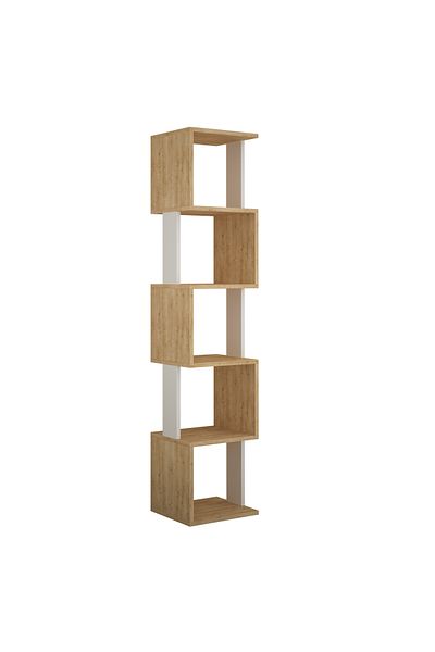 Mourah Home Mourah Home Piri Modern Bookcase Display Unit Oak White