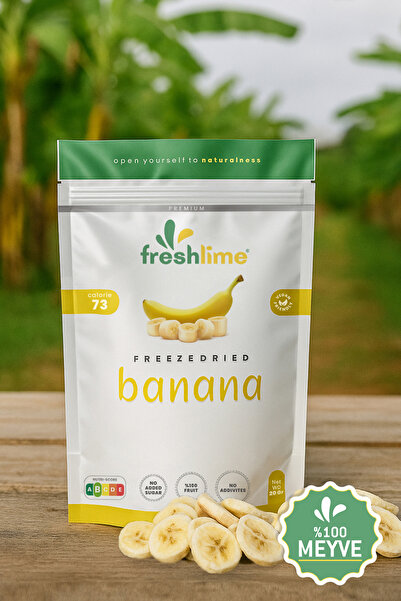 freshlime Muz Kuru Meyve Cipsi - Dondurularak Kurutulmuş Freeze Dried Çıtır Muz