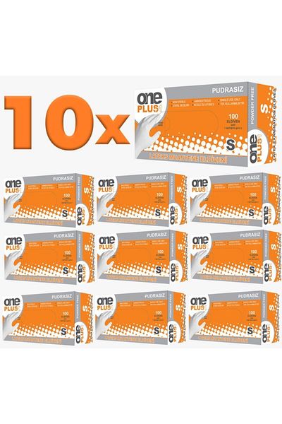 Oneplus One Plus Powder-Free Latex Gloves Size S 10 Pack of 100