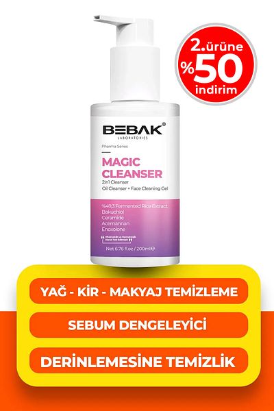 Bebak 200ml Gel - Two Stage Skin and Makeup Remover