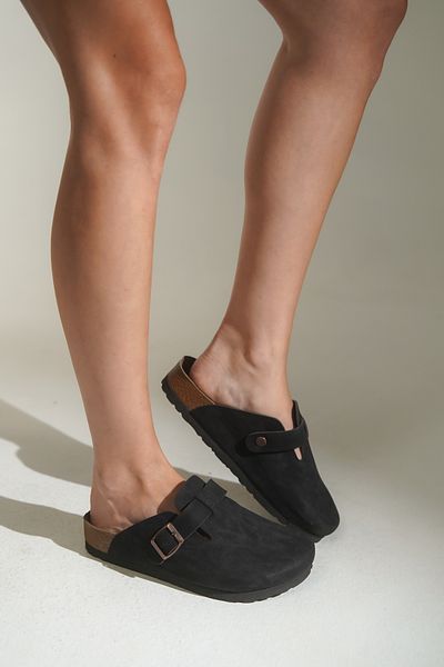 HVZ Exclusive Black Closed Front Eva Sole Buckle Daily Slippers Sumpa Sabo Cork Sole Comfortable Ergonomic Slippers