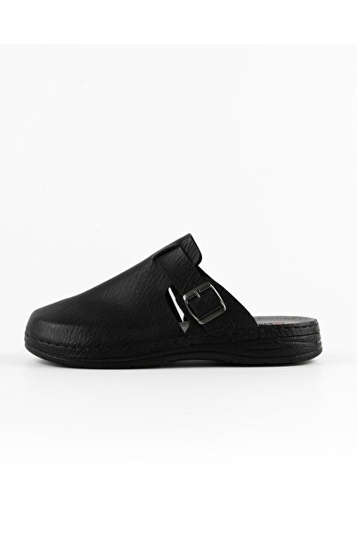 DR KLOMPA Erkek Sabo - Siyah - Konfor Destekli Yapı Şık Tasarım Yumuşak Taban Günlük Kullanıma Uygun