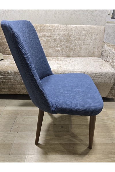 Rişte Home 8 li A Kalite Jakarli Ağaç Desen Yüksek Kaliteli Esnek Lastikli Oval Sandalye Kılıfı 8 Adet