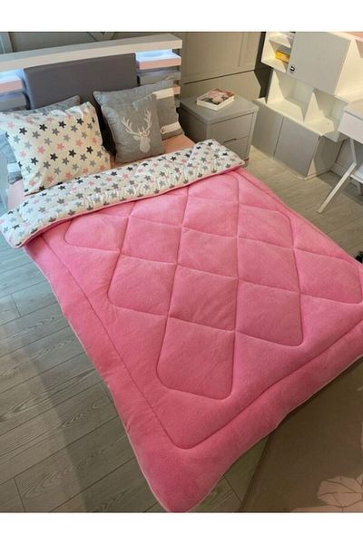 Violacasa Single Double Sided Welsoft Quilt Pink Big Star