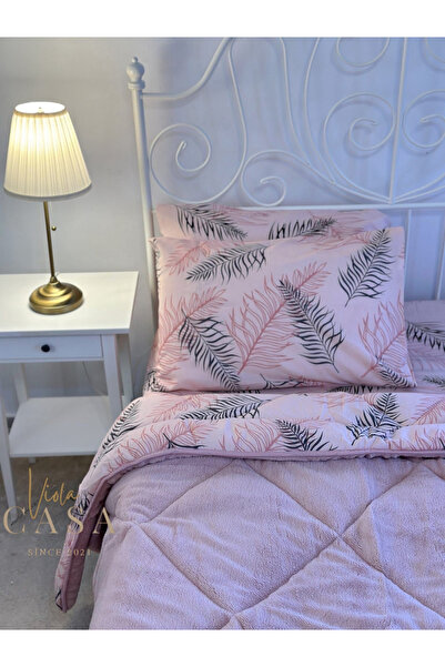 Violacasa Single Welsoft Pufidik Sleeping Set (With Elastic Sheet) Powder Feather