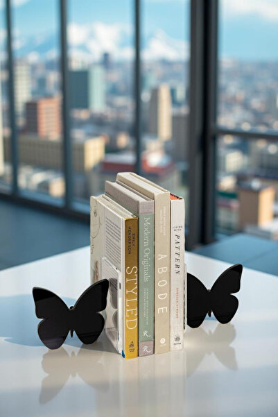 BUBİSTUDİOS Διακοσμητική θήκη βιβλίων πεταλούδας (Σετ 2) – Διαφανές πλεξιγκλά...