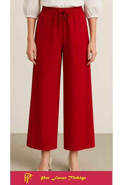 Por Favor New Season Comfortable Fit Elastic Waist Loose Wide Leg Loose Summer Women's Aerobin Trousers
