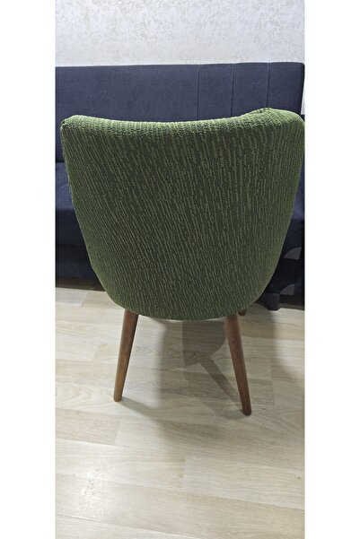 Rişte Home Jakarli Ağaç Desen Yüksek Kaliteli Esnek Lastikli Oval Sandalye Kılıfı 1 Adet