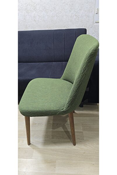 Rişte Home Jakarli Ağaç Desen Yüksek Kaliteli Esnek Lastikli Oval Sandalye Kılıfı 1 Adet