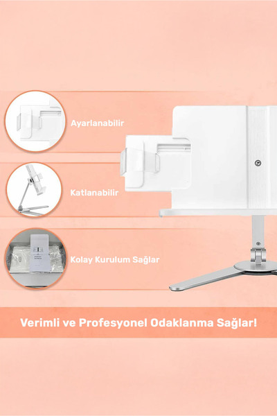 NPO Std007 زاوية القراءة قابلة للتعديل مع حامل حماية من الألومنيوم وABS للكتاب/الكمبيوتر اللوحي/المجلة الحديثة