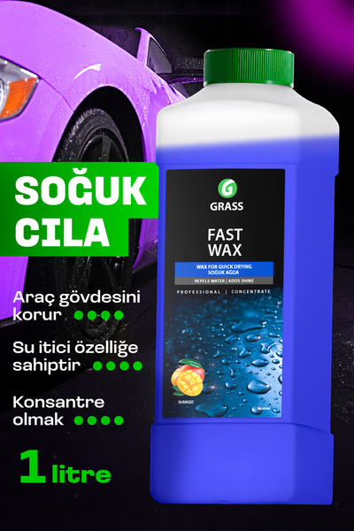 GRASS Hızlı Cila Fast Wax Polısh Boya Koruma Islak Cila 1l Yıkama Sonrası Kul...