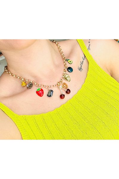 Markiz Takı Multi Charm Necklace 50 cm + 5 cm Extension