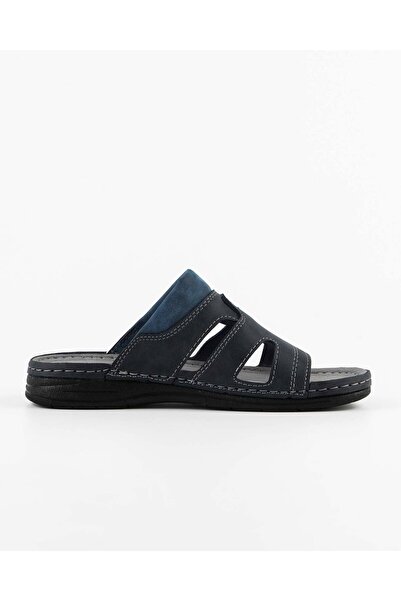 DR KLOMPA Чоловічі зручні темно-сині тапочки/сандалі з ортопедичною підошвою