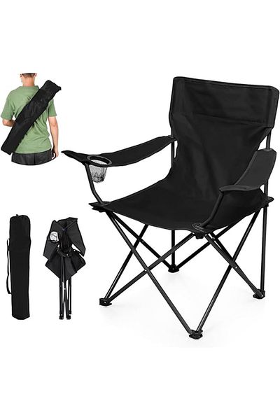 Generic Folding Beach and Garden Chair Size Black