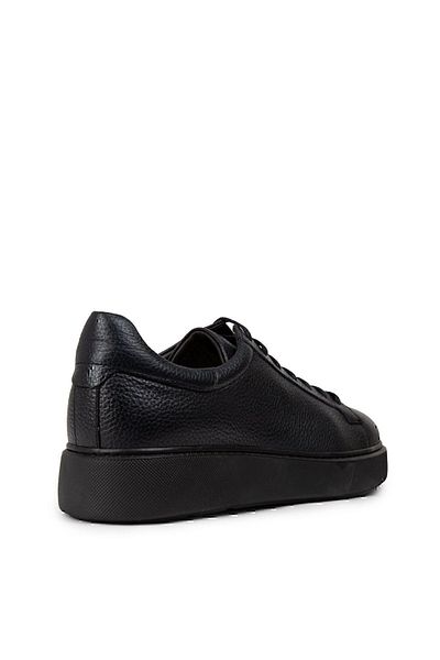 Deery Navy Blue Genuine Leather Men's Sneakers