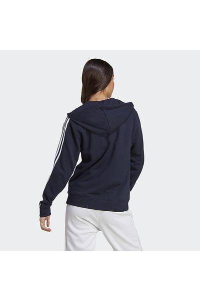 adidas Essentials 3-Stripes French Terry Regular Full-Zip Kapüşonlu Üst