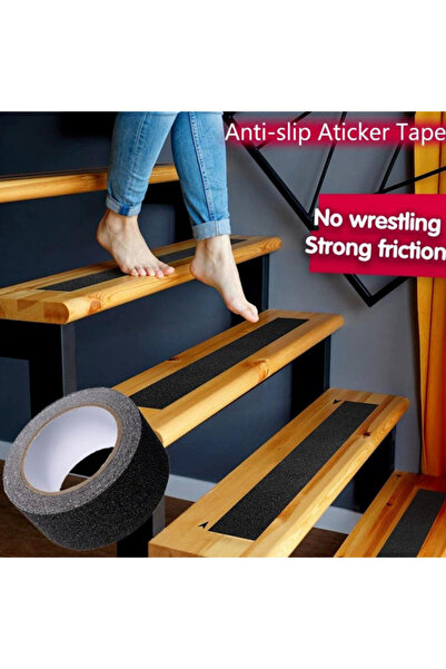zeixpow 15 Metre Merdiven Kaymaz Bant, 2,5cm Genişlik, Arkası Yapışkanlı 1. K...