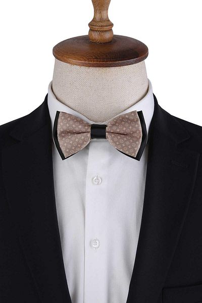 La Pescara Gold Motif Pattern Bow Tie P1966