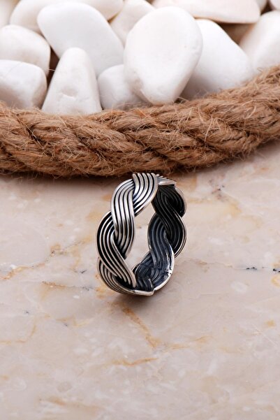 Sümer Telkari Örgü Tasarım Gümüş Yüzük 3687