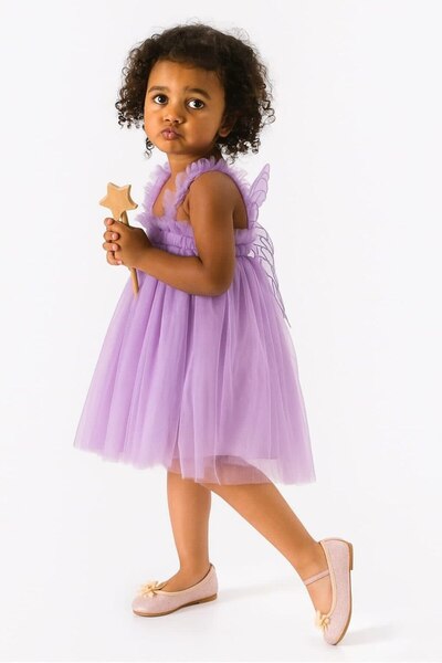 Modaviki Rochie Mov Fluture Detaliată - MDVK142