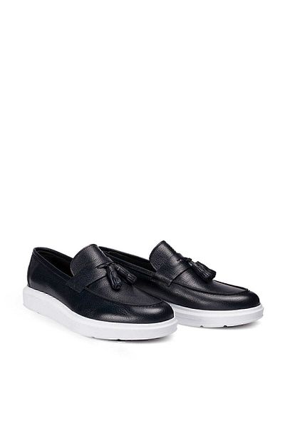Deery Ανδρικά παπούτσια Loafer από γνήσιο δερμάτινο Navy Blue