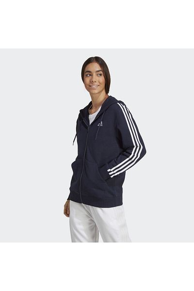 adidas Essentials 3-Stripes French Terry Regular Full-Zip Kapüşonlu Üst
