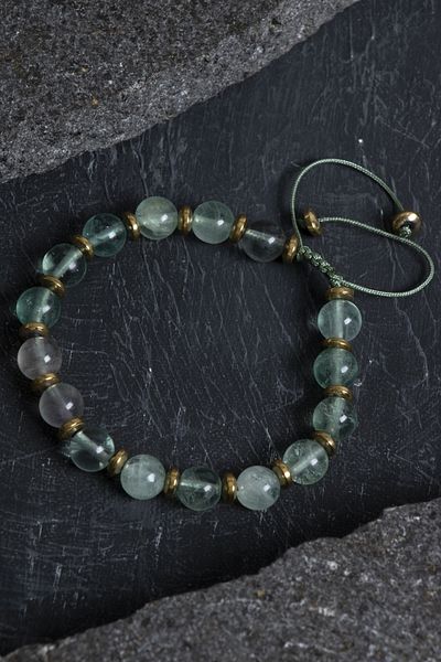 OSMANLI DOĞAL TAŞ Certified Fluorite Natural Stone Bracelet