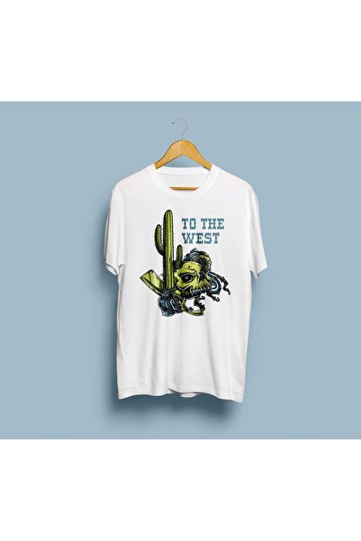 eioswear Μπλουζάκι Unisex oversized με σχέδιο κάκτου - To The West