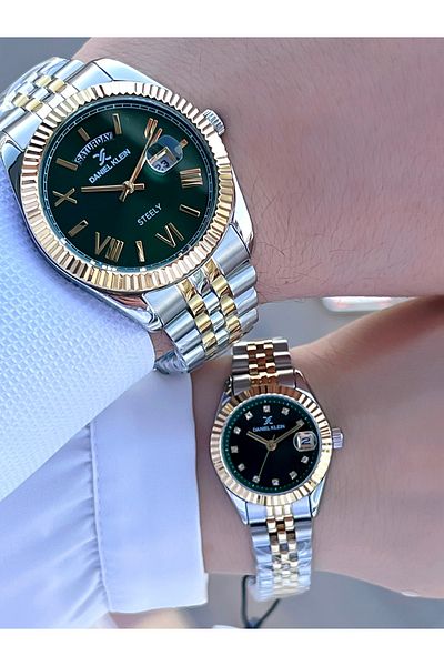 Daniel Klein 30m Water Resistant Men's & Women's Steel Cord Special Wristwatch for Couples