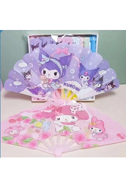Kuromi My Melody Cinnamoroll Çocuk El Yelpaze Adet