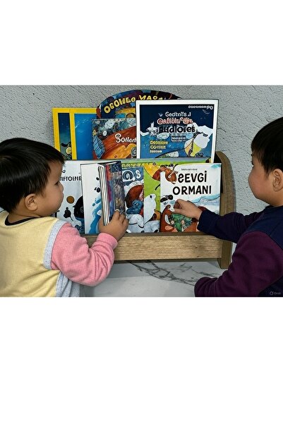 Squall Montessori Ahşap Yer Kitaplığı Çok Kullanışlı Kitaplık