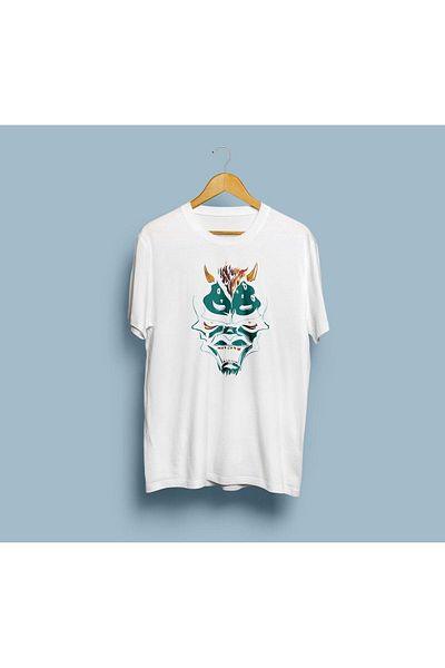 Bahriyeli Collection Oversize Vector Skull / Flame / Horn Design Unisex T-Shirt