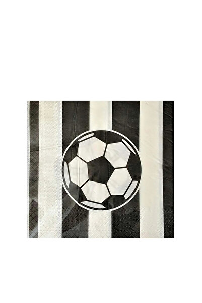 partyrüyası Χαρτί χαρτοπετσέτα με μοτίβο μπάλας ποδοσφαίρου σε ασπρόμαυρες ρίγες